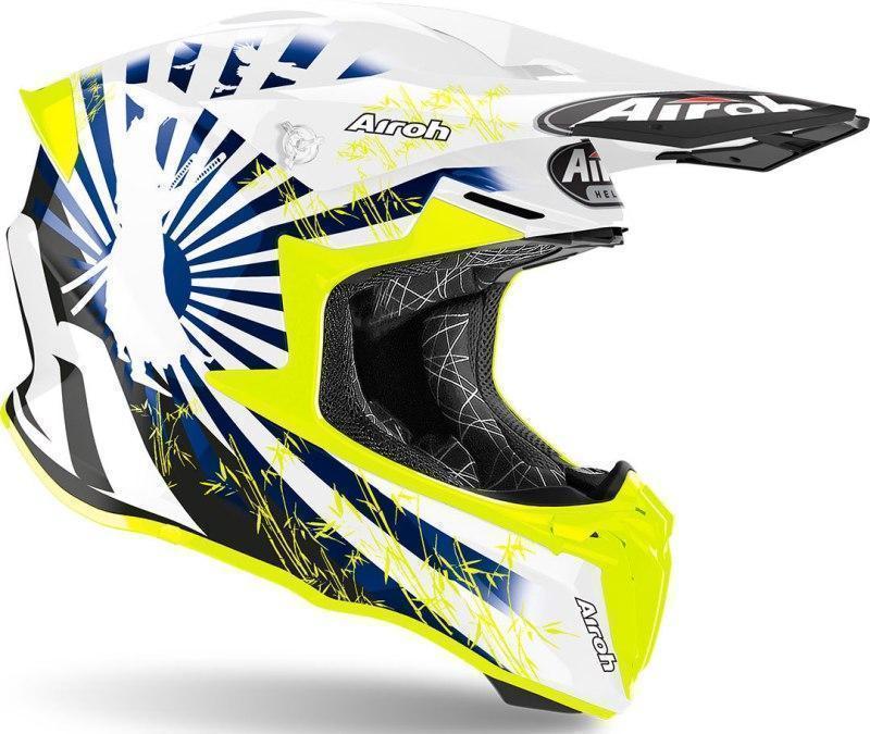 Шлем кросс AIROH Twist 2.0 Katana Blue Gloss